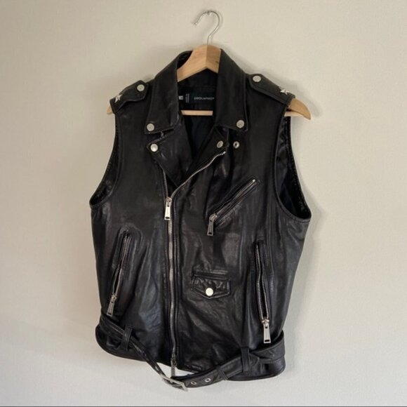 Dsquared2 RARE BORN IN 1964 STUDDED LEATHER JACKET - Picture 3 of 15